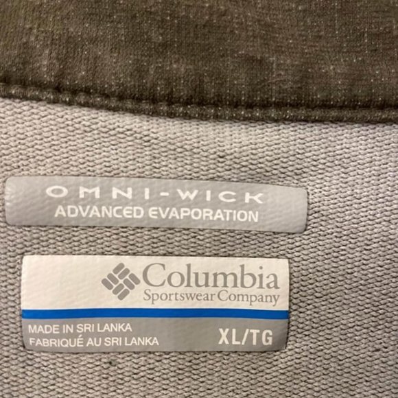 ** COLUMBIA ** Men's Quarter Zip, Size XL - Super Soft, Olive Green - Advanced E - Picture 6 of 6